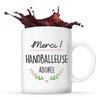 Mug - Thank You - Adored Handball Player - Ceramic - 325 Ml - Dishwasher and Microwave Safe