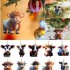 New Cute Cartoon Cow Pendant Home Tree Decoration Christmas Tree Ornaments Home Decoration Pendant Hanging Ornaments