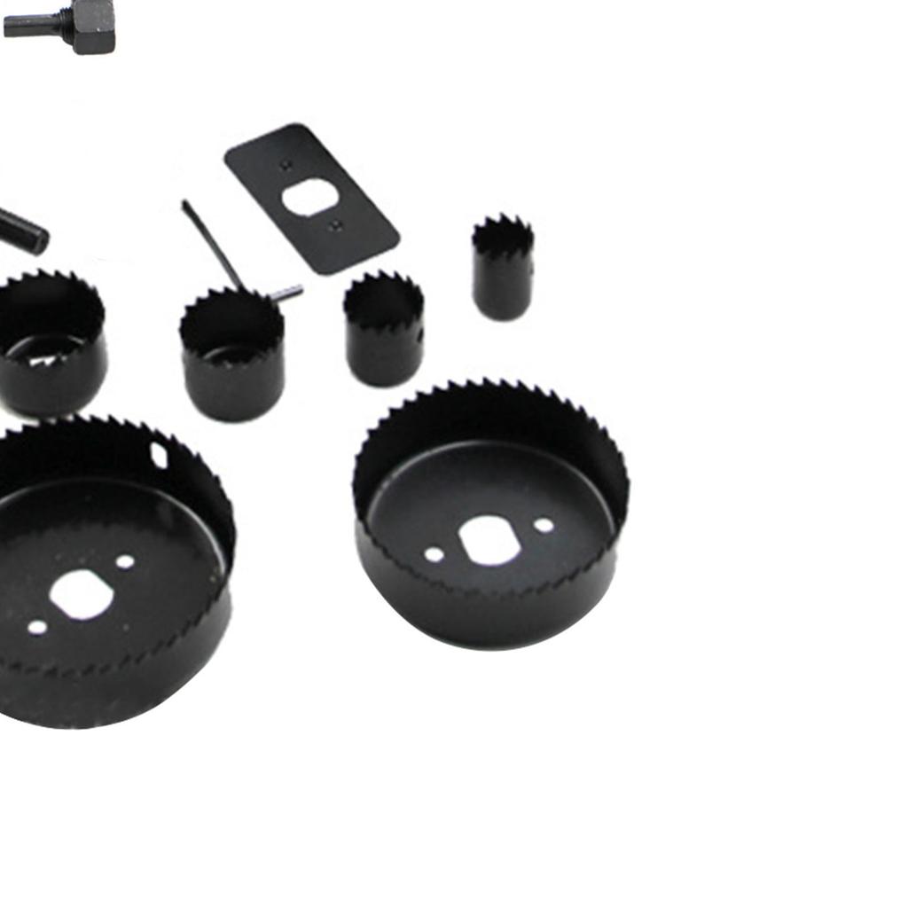 16Pcs Hole Saw Kit Carbon Steel Wear Resistance Accurate Efficient Hole Saw Set for Woodworking