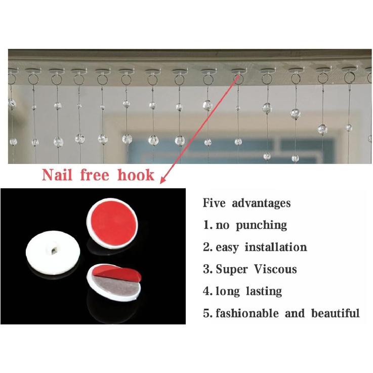 Хрустальная шторка из 20 нитей, Арочная дверная шторка, Подвесной разделитель комнаты для дверного проема, Подходит для дома, кофейни, спальни, ресторана.