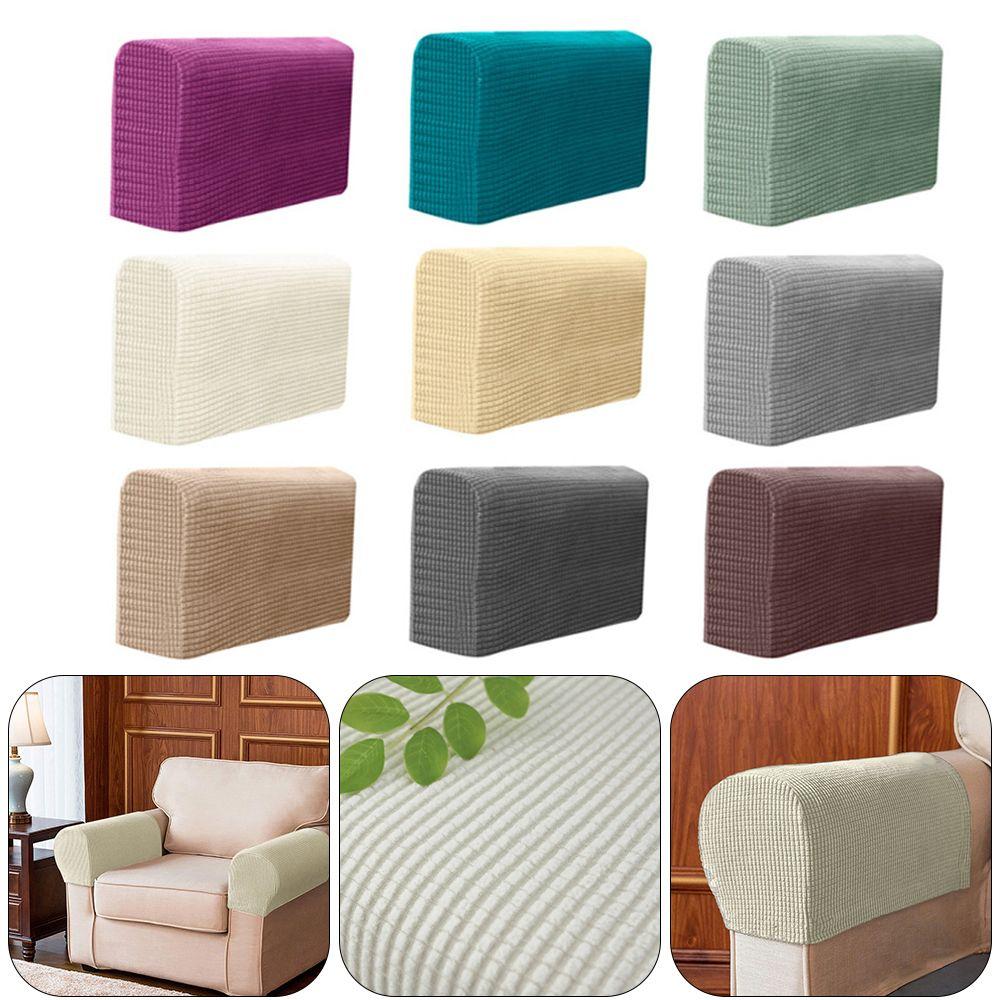 2PCS High Quality Furniture Stretchy Home & Living Couch Arm Protector Sofa Cover Armrest Covers