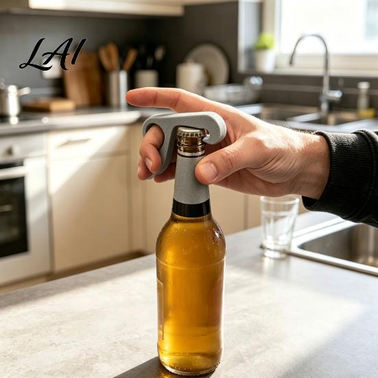 Stylish Beverage Opener 3D Printed Bottle Opener Compact Portable Beer One-Handed Soda Cap Remover Simple for Parties Ergonomic Jar Lid Remover