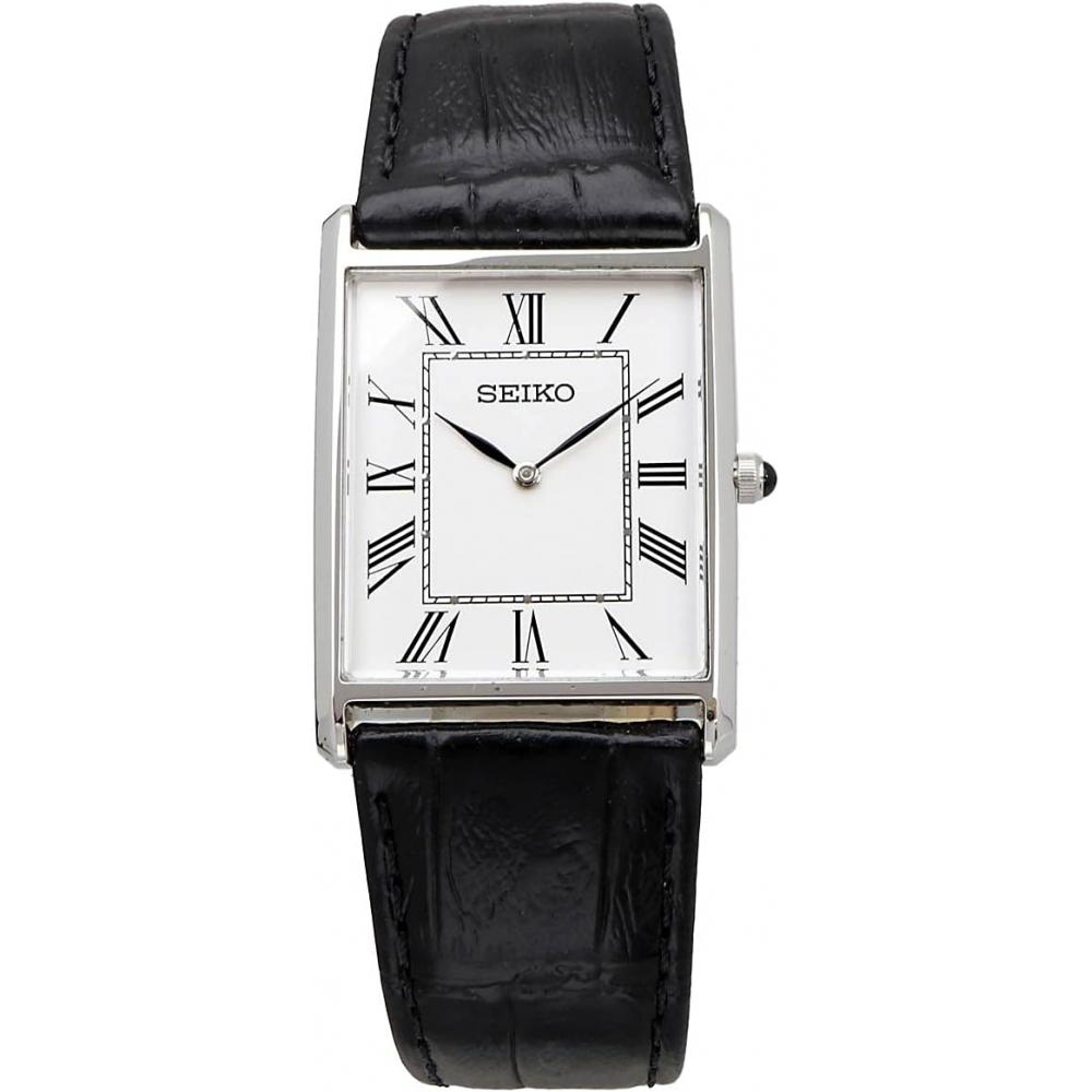 [Seiko] Мужские часы Seiko S Square deSign с кварцевым механизмом Swr049 Белый циферблат X Черный кожаный ремешок [Продукт, ввезенный по параллельному импорту]
