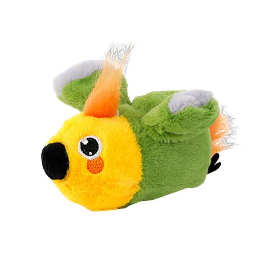 Электрическая игрушка для кошек, плюшевые животные-стимуляторы с вибрацией и щебечущим звуком, активируемая прикосновением, интерактивная игрушка-дразнилка для домашних кошек и собак