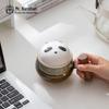 Panda Bamboo Ceramic Tea Mug with Glass Infuser and Coaster