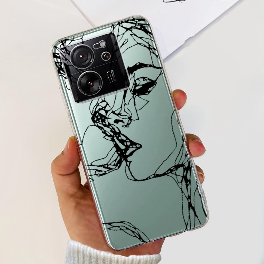 Чехол для Xiaomi 13T Pro Роскошная окрашенная задняя крышка Прозрачный силиконовый чехол для телефона Для Xiaomi Mi 13T Pro 13TPro Мягкие чехлы Сумки 6.67''