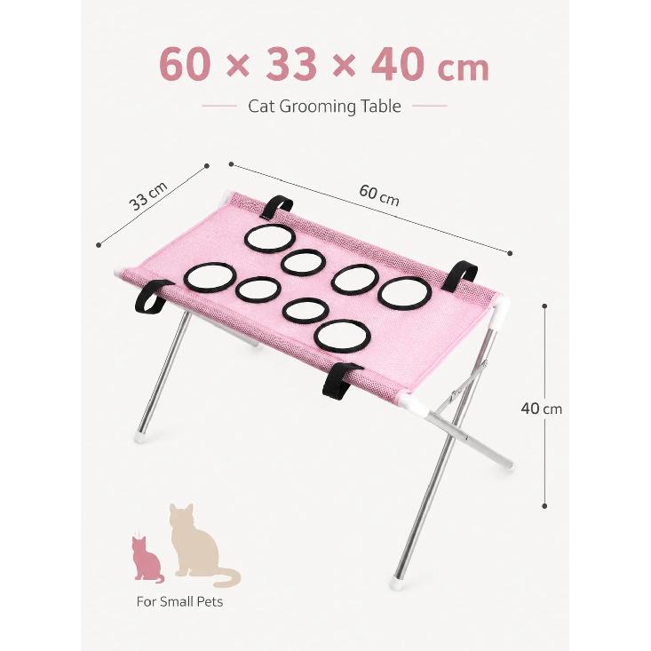1Pcs Portable Pet Foldable Nail Grooming Bath Hammock Stand Clipping Helper Mesh Bathing Drying Table for Kitten Small Cats