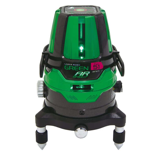 Shinwa Sokutei Laser Level, Laser Robo Green, Neo 51 AR Bright, Full Line, Ground Level, 78279