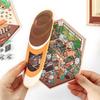 Мультяшный магазин Миниатюрная сцена 3D DIY Наклейки для ландшафта Домик Визуальная stacking Наклеивание Наклейки Рождественский подарок для детей Ребенок