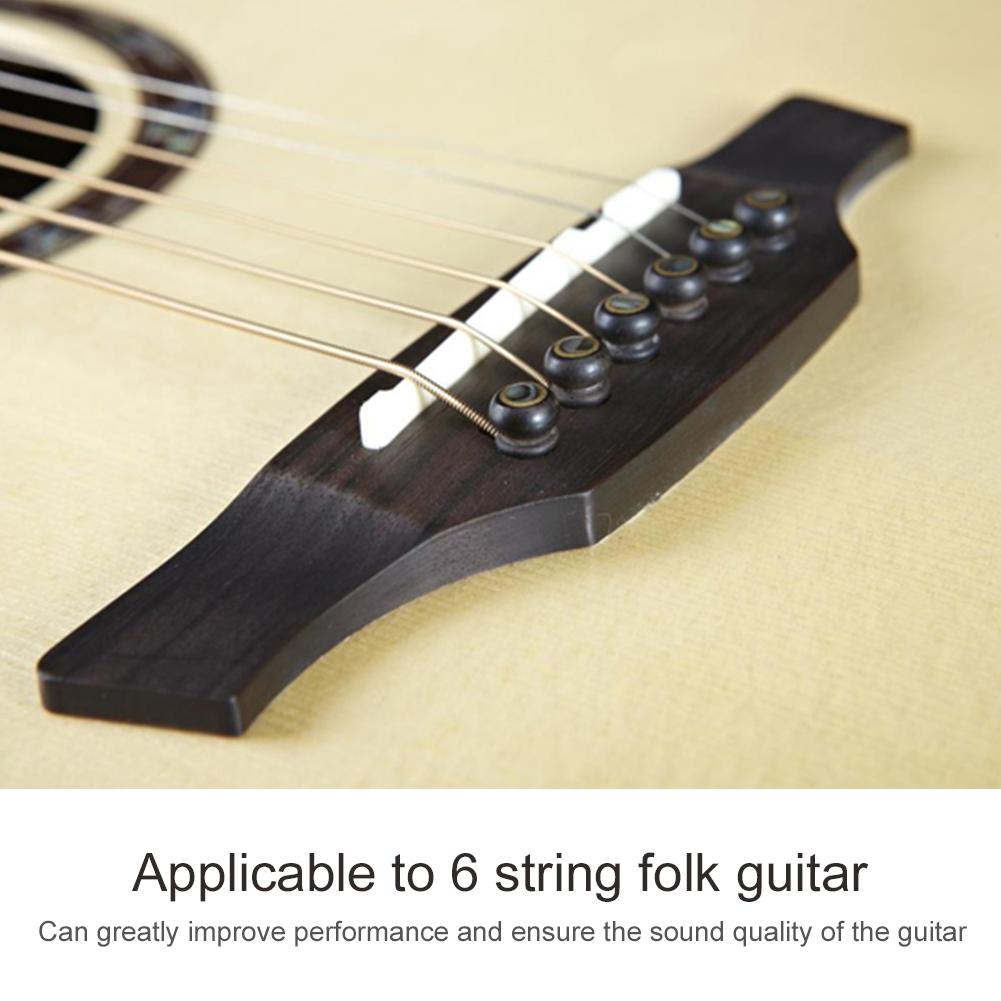 9 шт. штифтов из палисандра для гитары, пластиковых верхних и нижних седловых порожков, сменный комплект аксессуаров