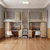 Compact Loft Bed with Desk and Cabinet for Dorms or Small Apartments