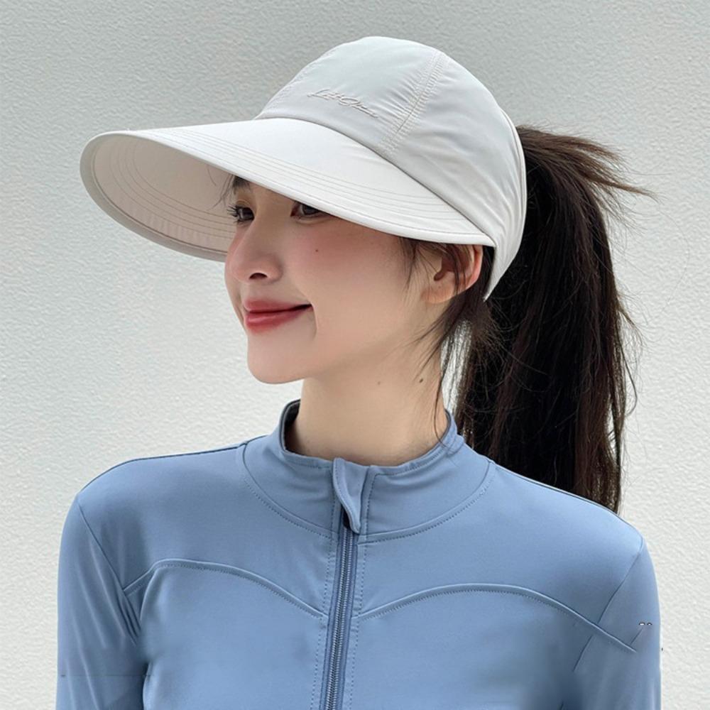 Wide Brim Baseball Cap Breathable Sun Hat New Ponytail Hat Golf Wear
