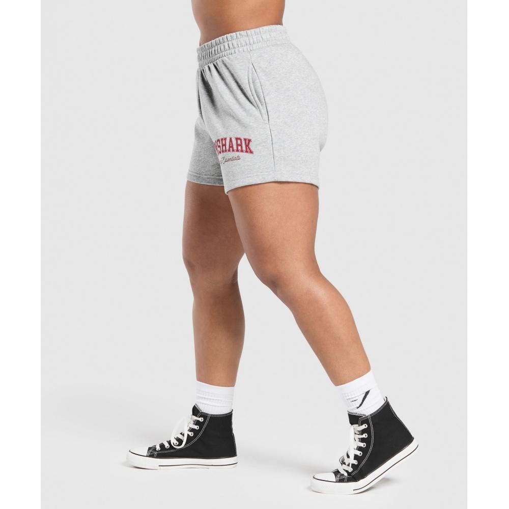 Gymshark Lifting Essentials Graphic Brushed 4  Shorts Light Grey Core Marl B3c5h Gbcn