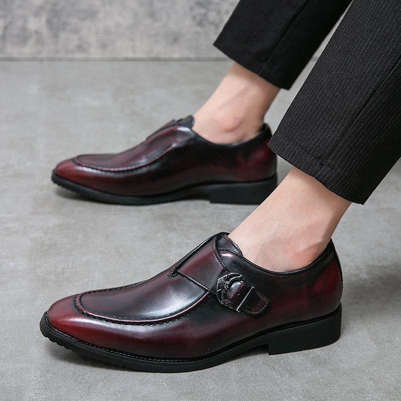 Мода Новые Роскошные Дизайнерские Туфли-Чармы Платье Кожаные Туфли-Монки для Мужчин Формальные Свадебные Выпускные Платья Вечерние Sapatos Tenis Masculino