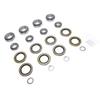 4 Sets Trailer Axle Bearing Kit 6000 to 7000lb Steel Alloy Trailer Wheel Hub Bearing Set with Cotter Pins and Grease