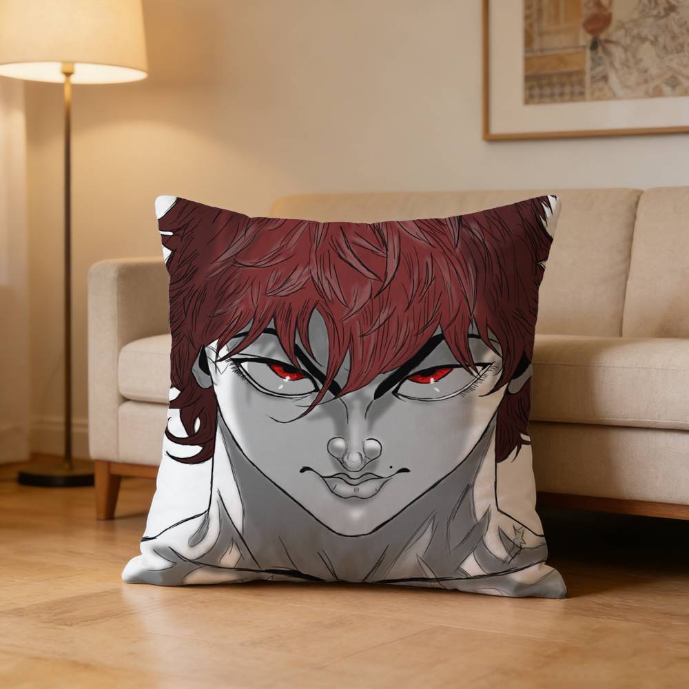 B-Baki Dou Pillow Case Cushion Cover Throw Pillow Case For Car Sofa