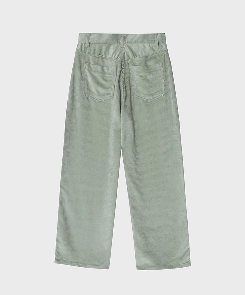 NOIRER FOR WOMAN Tencel-Ribbed Wide Pants (Pale Green)