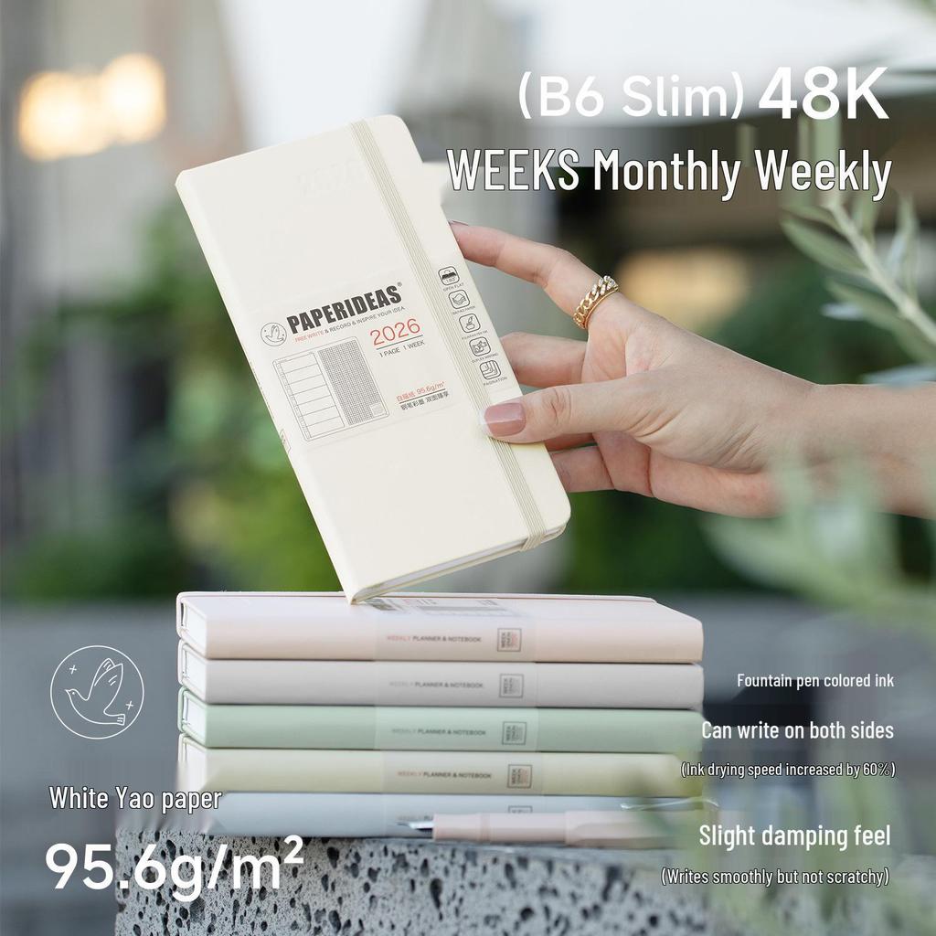 Paperideas 2026 Weekly Pocket Planner: Hardcover, Special Paper, Simple Agenda