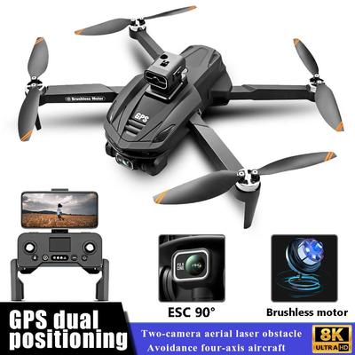 V168 GPS Дрон Складной Радиоуправляемый Квадрокоптер 8K HD Двойная ESC Камера 5G Wi-Fi Бесщеточный Дрон с обзором на 360° для предотвращения препятствий FPV Дрон с камерой Игрушки