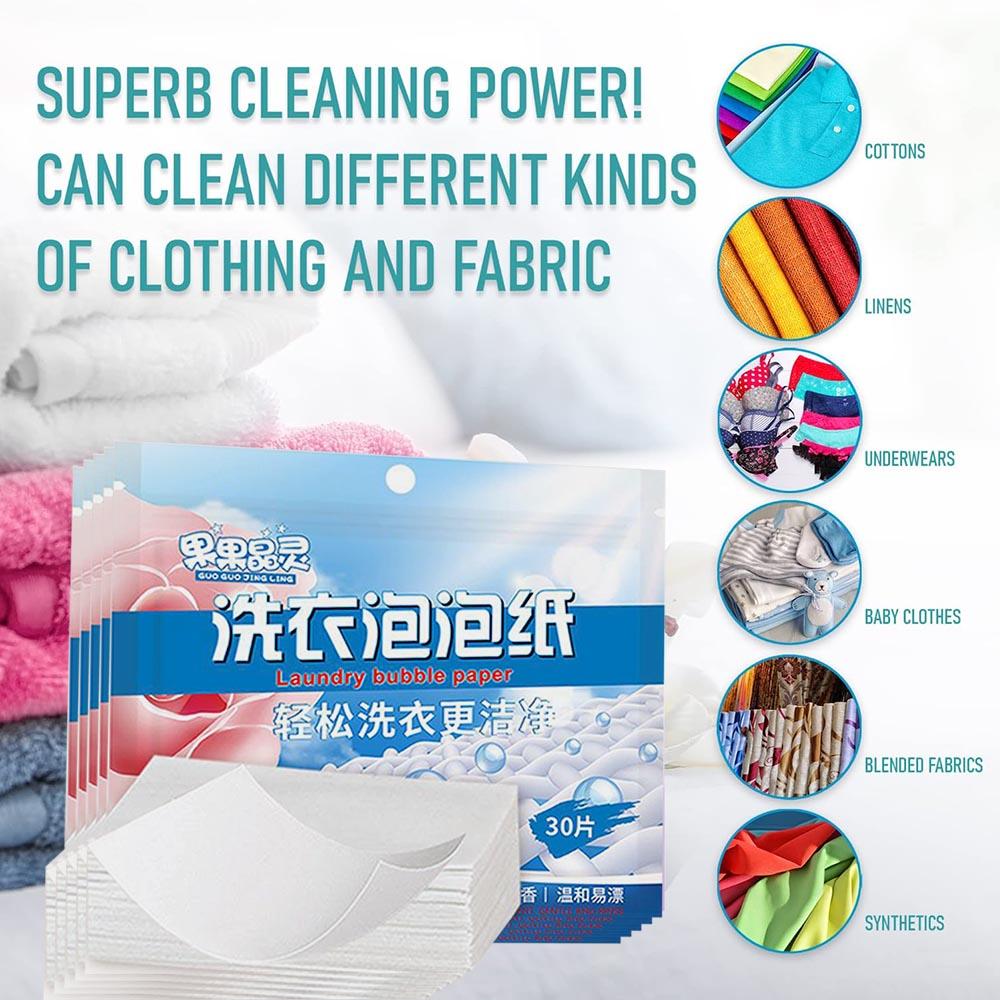 180/90/60/30PCS Laundry Detergent Sheets Easy Dissolve Laundry Tablets Strong Deep Cleaning Detergent Laundry Soap for Washing Machine