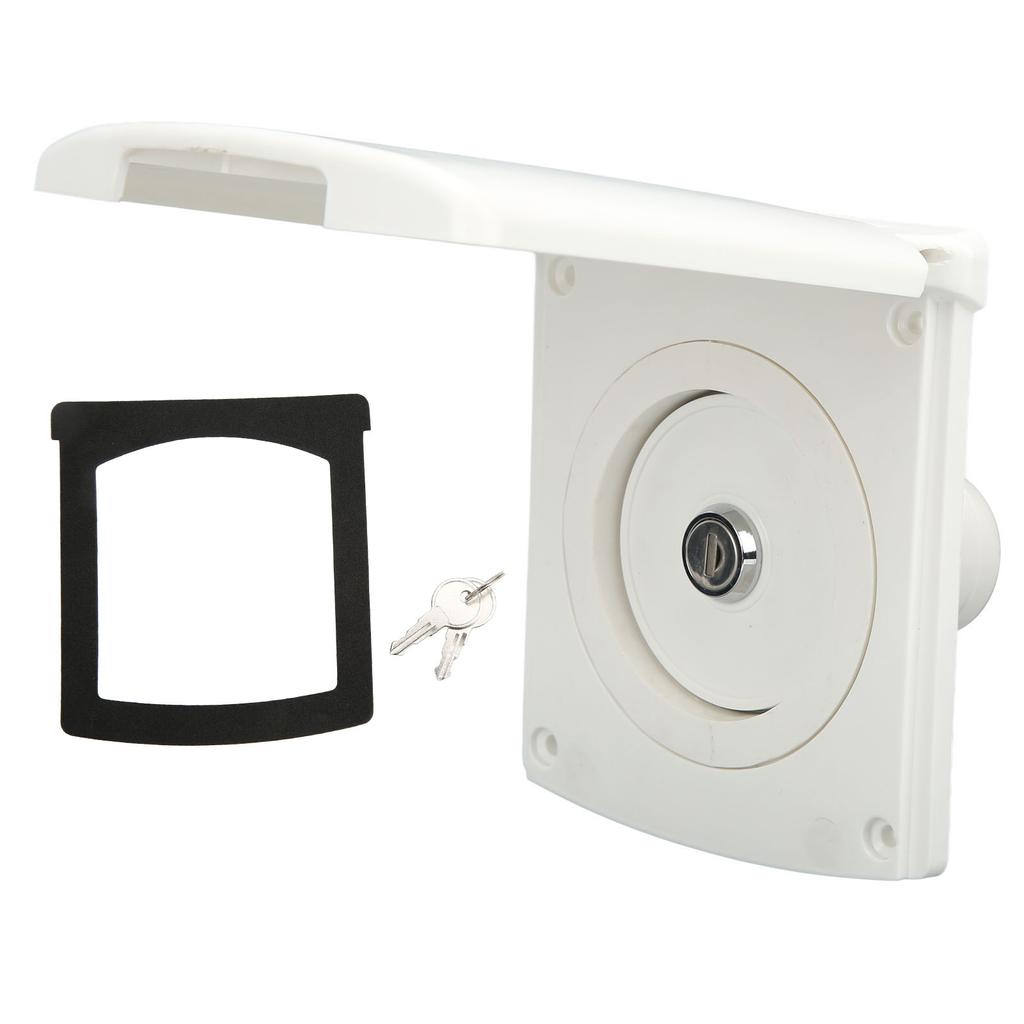 Gravity Fresh Water Inlet Filler with 2 Keys Lockable IP44 Fill Hatch Inlet Filter for RV Boat Campe