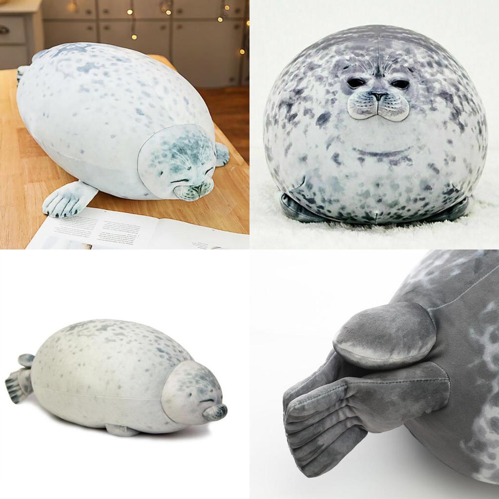 Adorable Blob Seal Cushion Soft Plush Animal Pillow For Kids And Adults