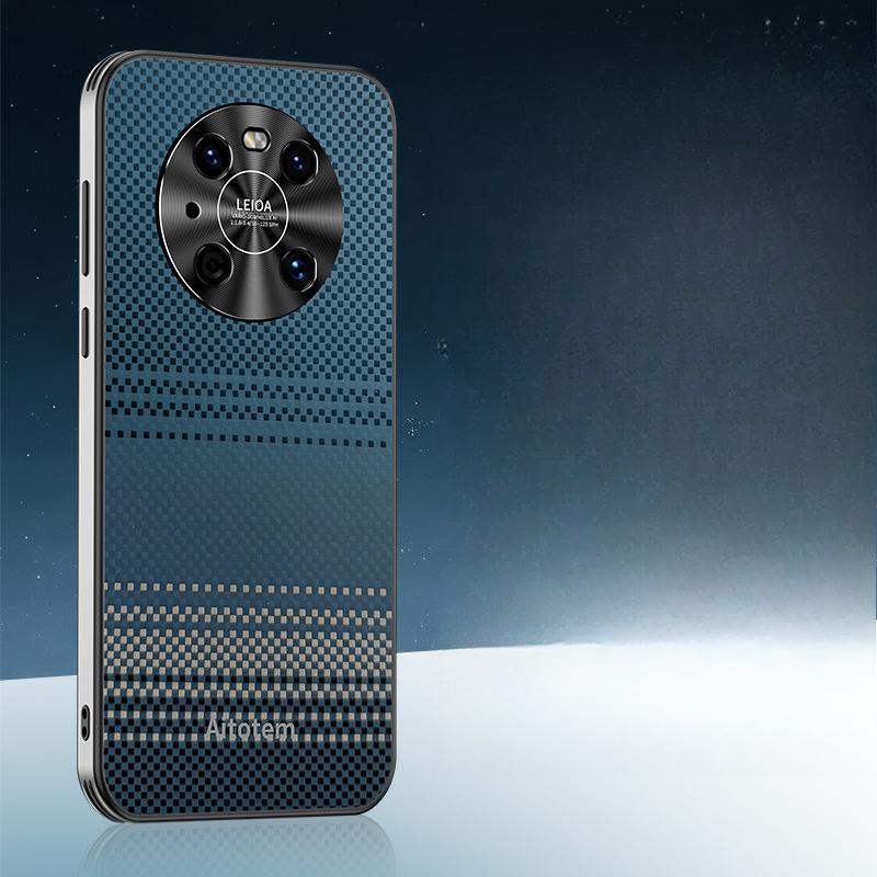 Подходит для чехла для мобильного телефона Huawei Mate40pro Кевларовое плетение M60 Углеродное волокно M70 Полностью закрывающий Por Противоударный Подушка безопасности