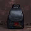 Cowhide Bag Large Capacity Backpack Retro Embossed Craft Bag