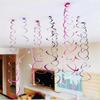 6pcs Party Spiral Decoration Birthday Party Wedding Decorative Ornaments Foil Swirls Banner Tassels Garland