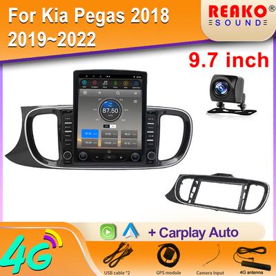 Android Автомобильный GPS-навигатор Tesla Style Мультимедийный проигрыватель для Kia Pegas 2018 2019~2022 Радио Стерео с WiFi Mirror Link