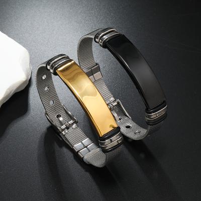 Мужской браслет Light Plate, модные персонализированные аксессуары из титановой стали, браслет из нержавеющей стали, ювелирные изделия