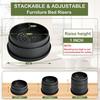 4/6/8Pcs 1/2-Inch Round Furniture Riser Heavy Duty Bed Riser Adjustable Stackable Anti-slip Table Couch Chair Sofa Cabinet Leg Lift