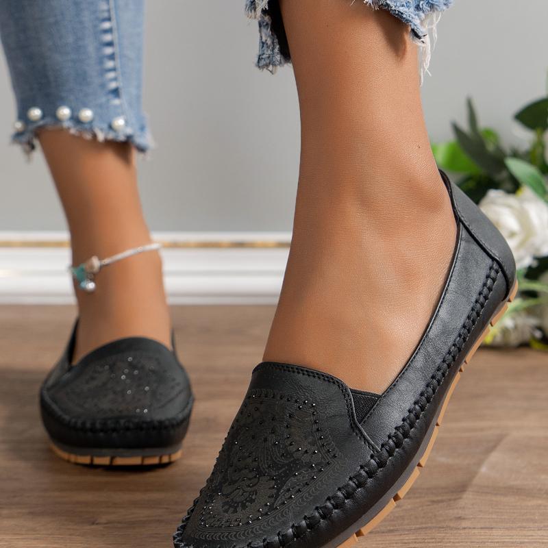 Модные женские балетки в стиле ретро, лоферы с острым носком, женские весенние удобные нескользящие лоферы слипоны, обувь на плоской подошве, большой размер 44 Zapatos Mujer