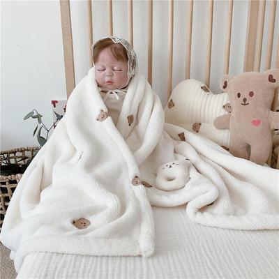 Корейское вышитое детское одеяло: Уютный чехол для коляски и одеяло для сна на осень/зиму