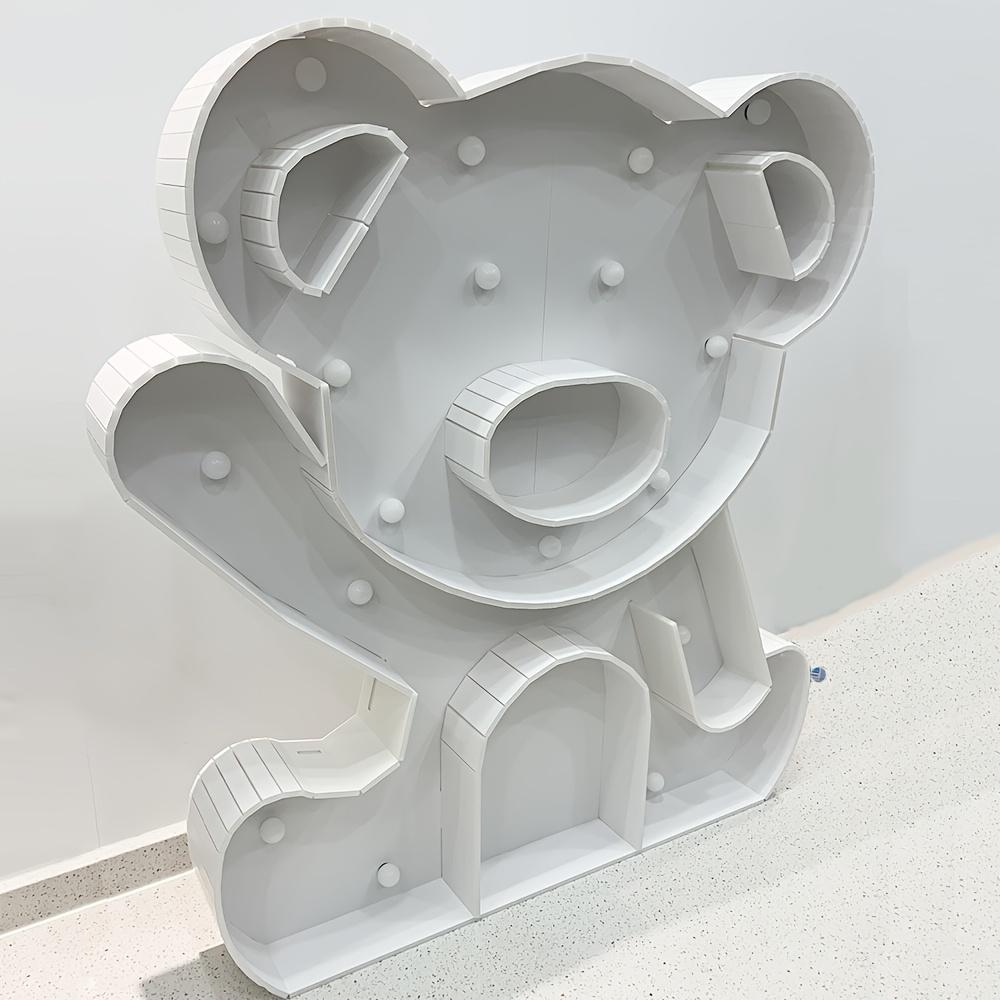 1 шт. 73 см 3D-медведь светящаяся пенопластовая доска с белым/теплым светом цифровая модель освещения подходит для вечеринок по случаю дня рождения, украшения годовщины детский подарок