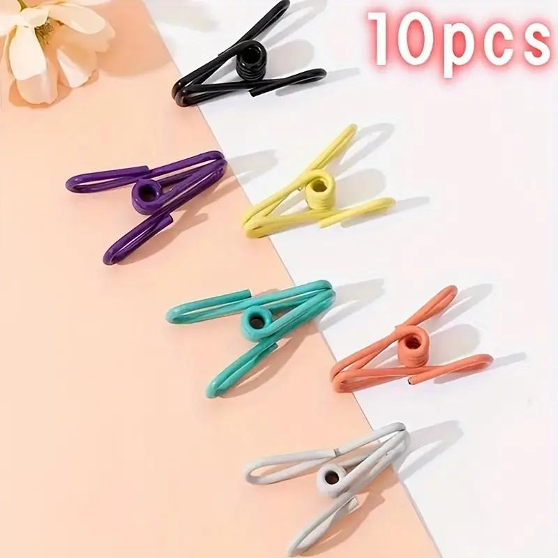 10Pcs Clothespins Hanging Pegs Clips Plastic Hangers Racks Laundry Clothes Pegs Clamps Towel Clips Home Storage Hooks
