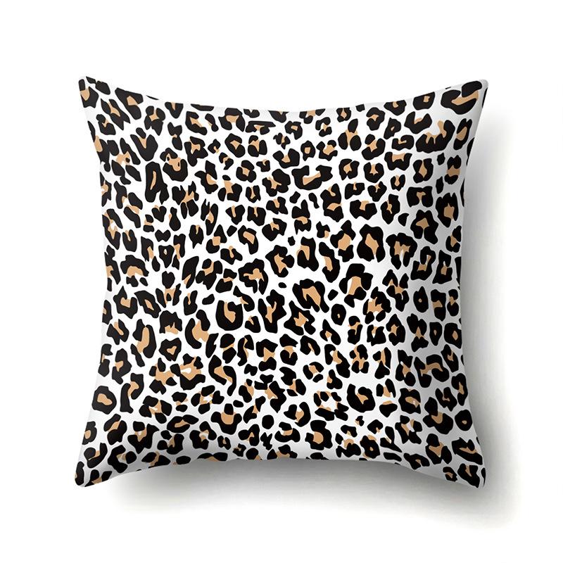 Nordic Leopard Pattern Modern Abstract Polyester Pillowcase Car Decoration Home Printed Waist Rest Pillowcase
