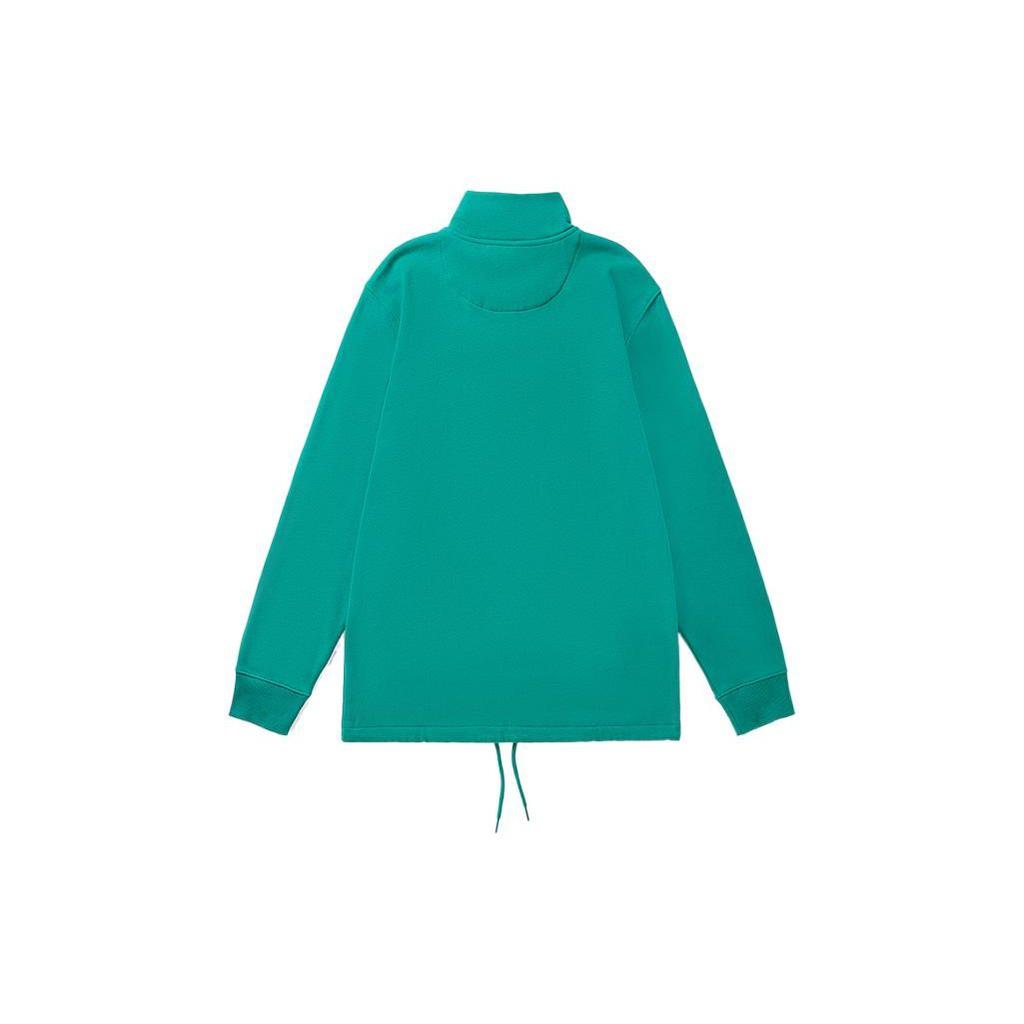 Vans Solid Color Stand Collar Half Zip Sports Casual Loose Hoodie Men Hoodie Green VN0A3W3DUUX