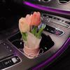 Креативное украшение салона автомобиля Милые поделки Орнаменты Автомобильный букет из тюльпанов Декоративные принадлежности Украшение центральной консоли автомобиля Подарки