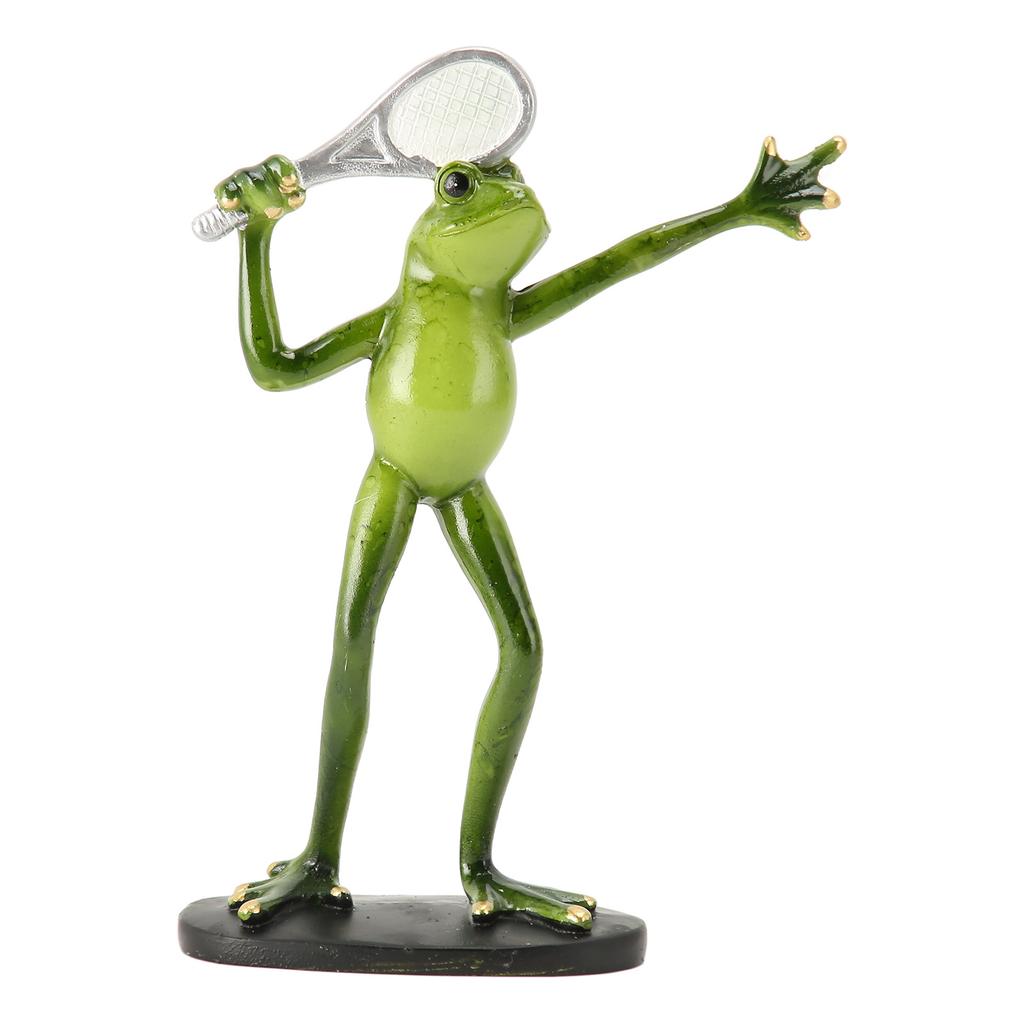 Статуя лягушки смола спортивная лягушка фигурка декор скульптура статуя ремесла для улицы сад патио газон бонсай крыльцо игра