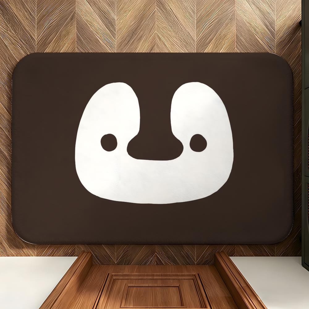 Animal B-Black P-Penguin Floor Mat Soft Flannel Floor Mat Suitable for Entryways, Living Rooms, Bedrooms, and Bathrooms