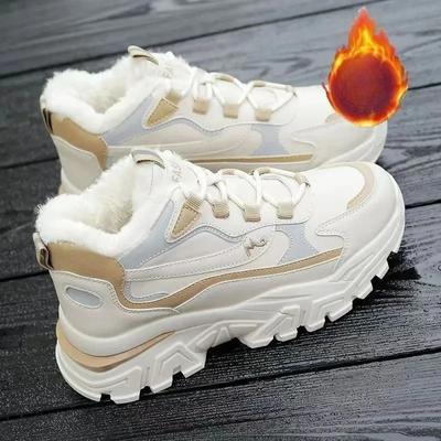 Зимняя и осенняя женская обувь Туфли на платформе Женские повседневные спортивные туфли на шнуровке и ботильоны Кроссовки для бега Теплые зимние ботинки
