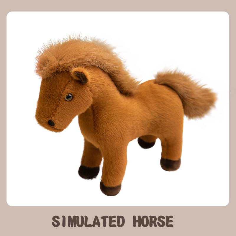Horse Animal Plush Dolls Decor With Pp Cotton For Kids And Collectors Gift