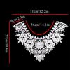 Fashion Lace Floral Fake Collar Detachable Gauzy False Collar All-match White Black Removable Collar for Women