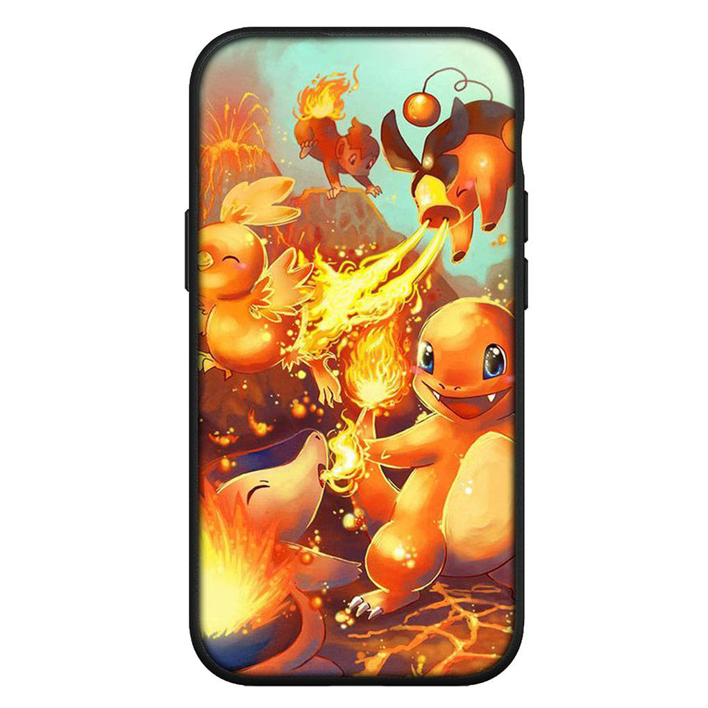 Чехол для iPhone 16 15 Xiaomi Redmi Note 14 13 12 11 Pro Max X 8 9 16e Samsung Galaxy S25 S24 S23 Moto OPPO Huawei Charmander Аниме Пикачу Чехол для телефона