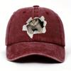 Cute Cat Designed Baseball Cap with Retro Sun Protection and Durable Animal Themed Printing Technology