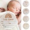 Commemorative Wooden Sign Raised Texture Natural Easy To Match Reused Versatile Gift No Burrs Birth Announcement Wooden