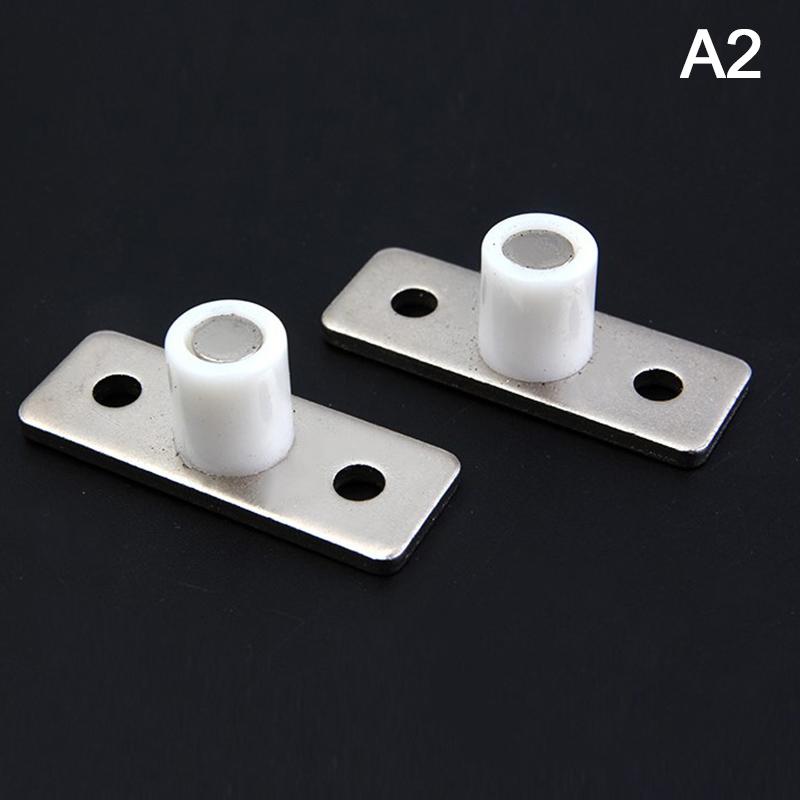 2Pcs Floor Mount Sliding Wooden Door Guide Roller Retainer Top