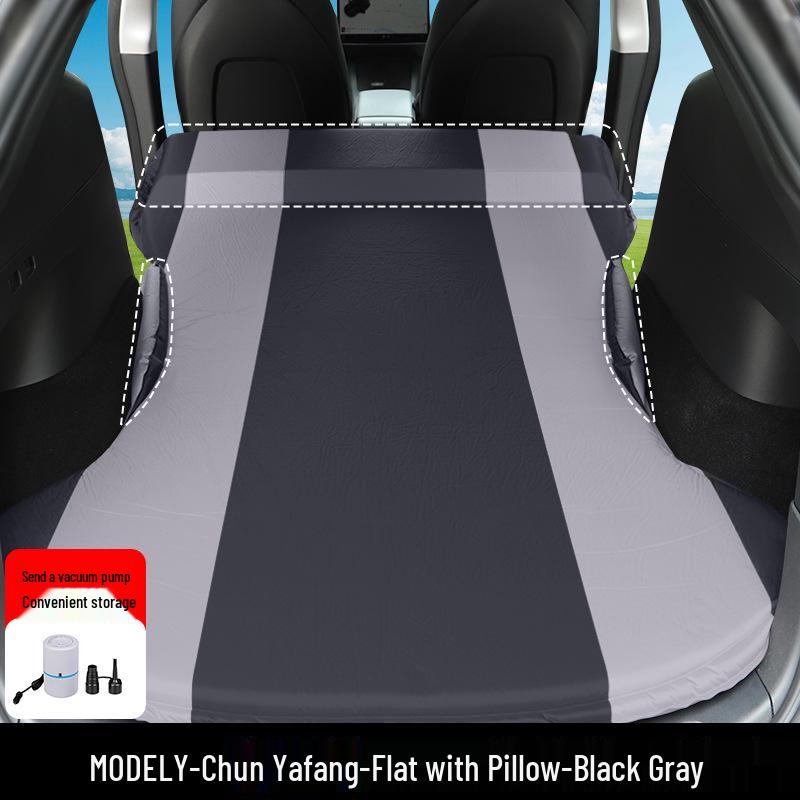 Inflatable-Free Car Mattress for Tesla Model Y/3: Rear Trunk Travel Bed for Camping