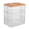 Storage Box Building Blocks for 2 Layers Classified Transparent Children Toy Organizer With Lid Stackable First Aid Kit Medicine